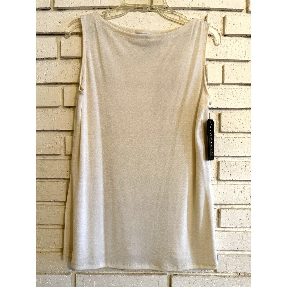 New AGB With Tags Sleeveless Ivory Blouse/Tank Top Size Medium